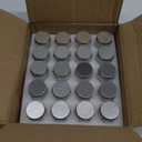 20 Set Magnetic Spice Jars for Refrigerator, Hexagon Glass Magnetic Spice Jars with Shaker Lids Label for Kitchen RV Travel Trailer Boat, Magnet Seasoning Containers for Fridge Cabinet Wall mount Rack