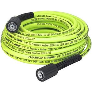 Flexzilla Pressure Washer Hose with M22 Fittings, 1/4 in. x 50 ft., ZillaGreen - HFZPW3450M-E