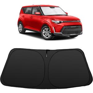 Windshield Sun Shade Accessories Compatible with 2020-2026 Soul for Kia Foldable Sunshade Sun Visor Blocks UV