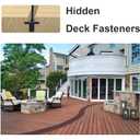 1250pcs Hidden Deck Fasteners for Decking Board,Composite Deck Clips Plastic Hidden Fastners with Metal Screws,Universal Nylon Clips for Composite Decking Cover 600 sq. ft of Deck (1250)