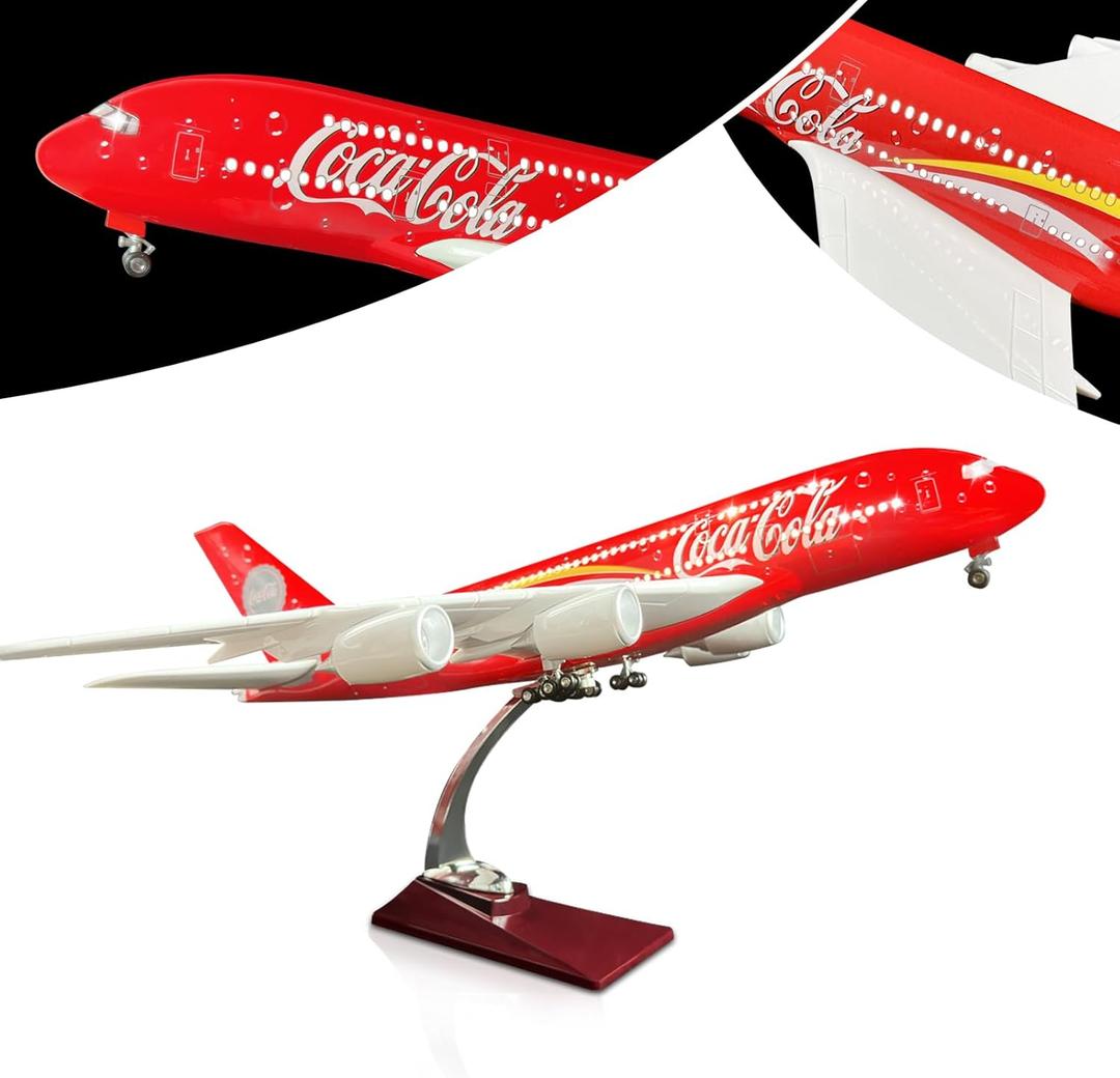 Large Model Airplane 1:160 A380 Model Plane Model for Adults with LED Light for Gift and Decoration Large Model Airplane 1:160 A380 Model Plane Model for Adults with LED Light for Gift and Decoration