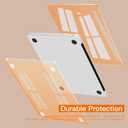 CISSOOK Orange Case for MacBook Pro 14 Inch 2026 2025 2024 2023 Release A3434 A3112 A3185 A3401, Ultra Slim Hard Shell Case Keyboard Cover for MacBook Pro 14 M5 M4 M3 M2 M1 - Clear Orange