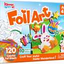 Klever Kits Easter Foil Art Kit for Kids - Arts & Crafts Supplies, Mess Free Coloring, Easter Basket Stuffers, Foil Foam Stickers, Creative Travel Toys, Birthday Gifts for Boys & Girls Ages 4 and Up