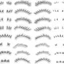 CRASPIRE Lower Eyelash Stamp Silicone Eyelash Stamps Lower Lash Clear Stamp Template Tool Seal Reusable Silicone Stamps Women Cosmetics Eye Makeups for Traveling Aartian Gathering