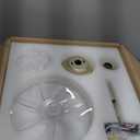 20" Gold Fandelier Ceiling Fan with Lights, Gold Crystal Chandelier Ceiling Fans with Light Remote Control, Modern Caged 6-Speed for Bedroom, Living Room, Nursery