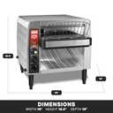 Waring Commercial CTS1000B Conveyer Toaster, 1000+ slices per hour, 208V, 2700W, 6-20 Phase Plug,Silver