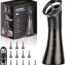 VLINGQI Upgraded Ear Wax Removal with LED Display Safe and Effective Ear Wax Removal KitEar Cleaner Kit with Wastewater Recovery System(Deep Black)