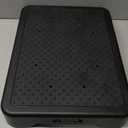 Ronlap One Step Stools for Adults, Portable Safety Step Platform for Seniors Small Plastic Bedside Step Stool Mobility Wide Step Stools Elderly Assistance for Shower Bed Car Stair Outdoor, Black-Black