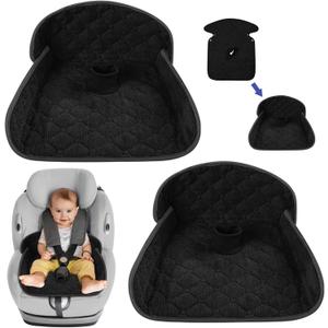 Risirica 2 Pack Black carseat Potty Training Cover,Extended Length Car Potty Training Seat Protecto for Potty Training,Piddle Pads & Travel for Stroller,Non-Slip Pee Protector for Carseat