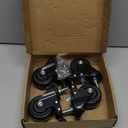 3 Inch Stem Caster Wheels 1600Lbs, Threaded Stem Casters Set of 4 Heavy Duty, 1/2"-13 x 1 (Screw Diameter 1/2", Stem Length 1"), Safety Dual Locking Industrial Castors, Wheels for Cart, Furniture