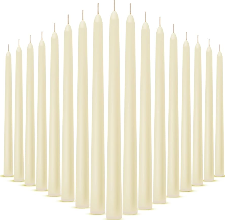 Nuanchu Taper Candles 10 Inch (H) Dripless Tapered Smokeless Long Tall Unscented Dinner Candle for Easter Party Wedding Home Decor Candlesticks, Long Burning (Morandi Colors)