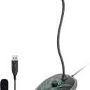 CMTECK USB Computer Microphone, Microphone for pc with RGB Light, Mute Function, Noise-Cancelling Recording Desktop Mic for Laptop for Online Chatting, Home Studio, Podcasting, Gaming, Skype, YouTube