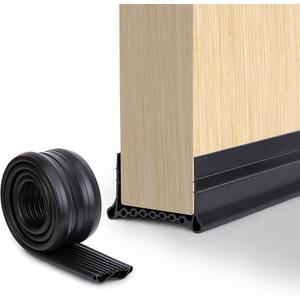 Under Door Draft Stopper - Strong Adhesive Seal Blocker, Soundproof Sweep, Weather Stripping, Noise Insulator for Bottom of Door
