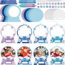 Barydat 24 Set Snow Globe Picture Frame Craft Kits Paper Winter Crafts for Kids Bulk Christmas Tree Ornament Winter Photo Frame Crafts for Home Classroom Activities Xmas Party Decoration