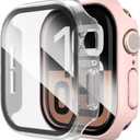 SPGUARD 2 Pack Full Protective PC Hard Case Compatible with Apple Watch Series 11/10 42mm,with Scratch Resistant Tempered Glass Screen Protector,HD Film Face Cover for iWatch S11 S10 Accessories
