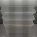 IRIS USA File Box, Plastic File Organizer with Lids for Letter/Legal File, Portable Document Box For Moving, Storage Bin with Durable and Secure Lid, Stackable Nestable BPA-Free, Clear 35 Qt. 4 Pack