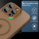 Cufelf Magnetic for iPhone 16 Pro Max Case(Compatible with Magsafe) Full Camera Protection,2+Full Coverage Screen Protector,Translucent Matte,Military Drop Protection Phone Case,6.9",Brown
