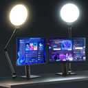 UBeesize 10" Key Light for Streaming, Desk Ring Light with Adjustable Arm (1 Pack), Zoom Lighting for Home Office, Gaming, Podcast, Video Calls, and Recording