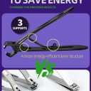 Ultra Wide Jaw Opening Nail Clippers Set, Toenail Clippers for Thick Nails, Heavy Duty Nail Cutter, Stainless Steel Toe Nail Clippers for Seniors, Men & Women Manicure,Pedicure,Big(Black)