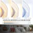 Bladeless Ceiling Fans with Lights Remote Control, Dimmable LED Chandelier 3000K-6000K, Temperature Display, Energy Saving AC Companion, Low Profile Ceiling Fan for Bedroom Kids Room Kitchen