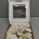 TINGE TIME Roses Artificial Flowers White Faux Flowers Bulk for DIY Bridal Wedding Bouquets Baby Shower Centerpiece Table Home DecorationsBrilliant White