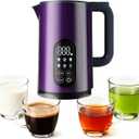 Tisanio Electric Kettle with Temperature Control, 1.7LCordless Kettle with 5 Presets, 2H Keep Warm,304 Stainless Steel, BPA-Free, for Tea, Coffee &Baby Formula,Purple