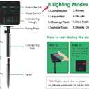 Solar String Strawberry Lights Outdoor 2 Pack 200 LED 80Ft Multi-Color Christmas Fairy Lights with 8 Lighting Modes, Waterproof Solar Lights Outdoor for Garden Christmas Wedding Xmas Tree Decoration