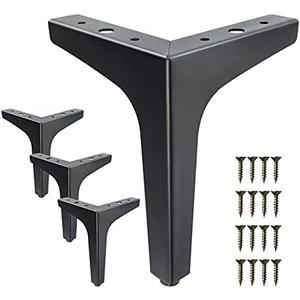 GOSCHE 7 Inch Metal Furniture Legs, Legs for Furniture Set of 4,Modern Style Replacement Couch Legs for Dresser Chair Bed Cabinet Table Ottoman Cupboard DIY Replacement Sofa Feet