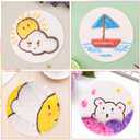 Magic 3D Foam Texture Painting Kit,Magic Puffy Paint,3D Drawing Canvas Sponge,DIY Bubble Drawing Pens Art Supplies,10Pcs Puffy Paint Paper (Round)