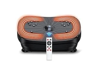 Vibration Plate Exercise Machine, LERTIN Compact Portable Full Body Vibration Platform for Lymphatic Drainage