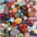 Assorted Natural Stone Beads for Jewelry Making - Mixed Bulk Semi Precious Gemstone Crystal Beads for Crafts Bracelets Earrings Necklace (0.25 Pounds)