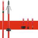 TIGER ARCHERY 34inch Bowfishing Arrows Solid Fiberglass Shaft with Broadhead for Compound Bow and Recurve Bow Fishing Arrow Archery and Hunting (Pack of 6)