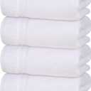 Quick-Dry, Soft & High Absorbent Hand Towels 16"x29" Cotton Turkish Hand Towel Set of 4 | Daily Use 100% Cotton Towels for Bathroom, Gym & More | Bathroom Hand Towels (White)