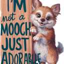 I'm Not A Mooch Just Adorable Quote Cute Little Puppy Dog Flowers Wall Decal Wall Dcor Vinyl Sticker Size: 28 x 28