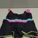 popvil Women One Piece Swimsuit 2026 Tummy Control Bathing Suit Neon Modest Swim Dress with Skirt Full Coverage (Black, L)
