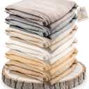 Cashmere Blanket  Hand Woven 100% Pure Wool Throw Blanket, 135 x 270 cm  Herringbone Pattern Cozy, and Soft Blanket for Bed, Sofa, or Couch - Made in Nepal (Taupe)