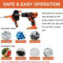 Drain Auger, Clog Remover with Drill Adapter, 25 Feet Flexible Plumbing Snake Use Manually or Powered for Kitchen, Bathroom and Shower Sink, Comes with Gloves (Orange)