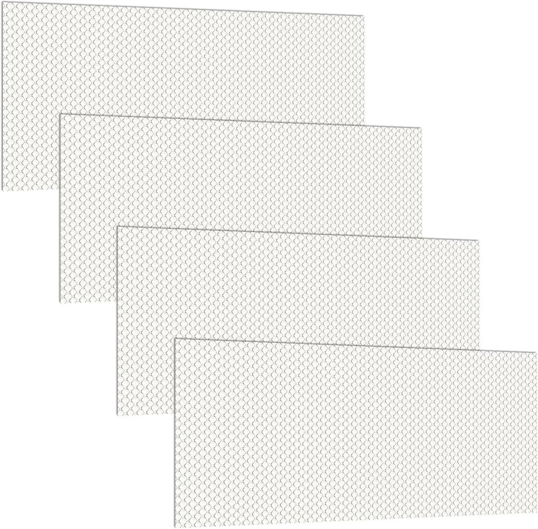 Frienda 4 Pcs Fluorescent Light Covers Replacement Flat Clear Prismatic Acrylic Ceiling Light Cover Panels(23.75" x 47.75" x 0.1")