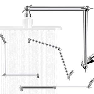 20 IN Shower Head Extension Arm, Anti-Leak Adjustable Shower Arm Extender for Rain & Handheld Shower Head, Extended Shower Head with G1/2 Universal Connector Compatible (Extend, Chrome)