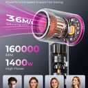 SHRATE Professional High Speed Ionic Hair Dryer | Ultra-Fast Drying | 500 Million Negative Ions | Low Noise | 160000 RPM | Compact Blow Dryer with Magnetic Diffuser for Faster Drying All Hair Types