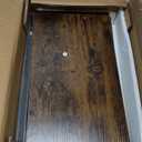 Narrow Side Table for Small Space, 3-Tier Small End Table with Shelf Holder, Slim Nightstand, Skinny Snack Couch Table in Living Room, Bedroom, Study, Kitchen and Balcony（Rustic Brown)