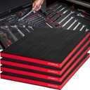 ONREVA Tool Box Foam, 4Pack 16x12x1 inch, Foam Inserts for Cases, Polyethylene Storage Sheets for Toolbox Hard Case, Tool Shadow Insert, Kaizen Organizer Sheet