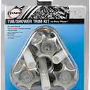 DANCO Bath Tub and Shower 3-Handle Remodeling Trim Kit for Price Pfister Verve, 3-Handle, Brushed Nickel, 1-Pack (81429)