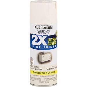 Rust-Oleum 327920 American Accents Spray Paint, 12 oz, Satin Heirloom White Rust-Oleum 327920 American Accents Spray Paint, 12 oz, Satin Heirloom White
