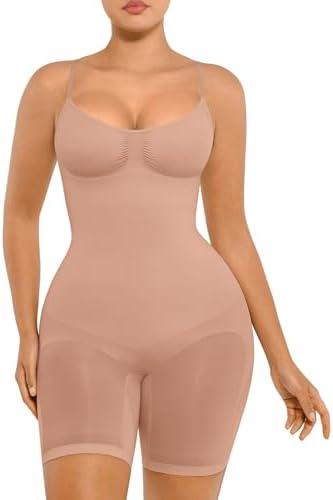 FeelinGirl Shapewear Bodysuit Tummy Control Seamless Sculpting Hip Enhancer Body Shaper for Women, XL/XXL