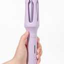 Automatic Rotating Curling Iron with 4 Temperature - Beach Waves Curling Wand, Portable Hair Curler, Dual Voltage & Lightweight for Travel, Automatic Shut-Off, Anti-Scald-Purple