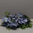 Wisteria Artificial Flowers Garland 2PCS 5.91FT/Peice Fake Wisteria Vines Dusty Blue Faux Wisteria Rattan Silk Hanging Flowers for Wedding Arch Decorations Garden Floral Decor (Dusty Blue)