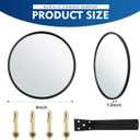 Maitys 2 Pcs Convex Mirror Acrylic Safety Security Traffic Corner Mirrors Adjustable Wide Angle View with Fixing Bracket for Indoor Outdoor Garage School Classroom Warehouse(8 Inch)