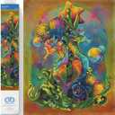 DIAMOND DOTZ Sea Horses Diamond Painting Kits for Adults - Diamond Art Kits a Relaxing Creative Craft Kit with Dotz Gems 20x25 (52 x 66cm, Multicolor)