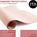 ELW 4-5 oz (1.8-2mm) Thickness Weight 2.5-4 SQ FT Vegetable Tanned Leather Cowhide Grade AB Full Grain Leather for Tooling, Carving, Engraving, Molding, Embossing, Stamping, & Dyeing